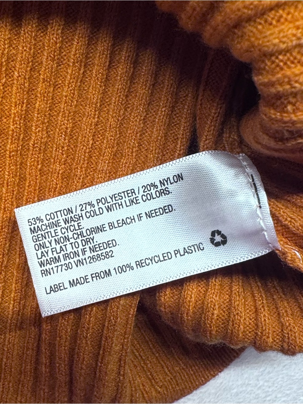 Ava & Viv Dark Orange V-Neck Pullover with Pink Trim NWOT - Picture 4 of 5